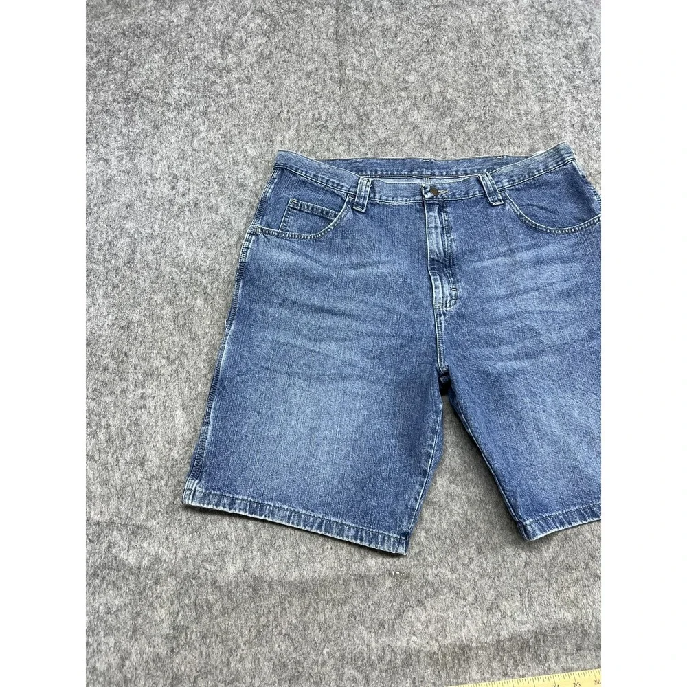 Wrangler Cargo Shorts Mens 40 Blue Denim Carpenter Workwear 10